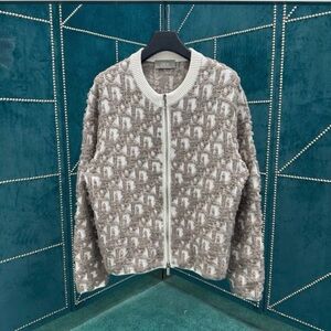 Dior Textured Jacket in Cream and Brown